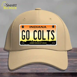 Go Colts Novelty License Plate Hat Tag Cotton / Khaki