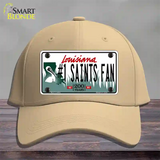 Number 1 Saints Fan Novelty License Plate Hat Tag Cotton / Khaki