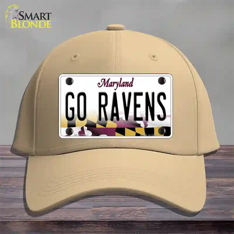 Go Ravens Novelty License Plate Hat Tag Cotton / Khaki