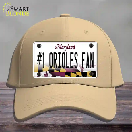 Number 1 Orioles Fan Novelty License Plate Hat Tag Cotton / Khaki