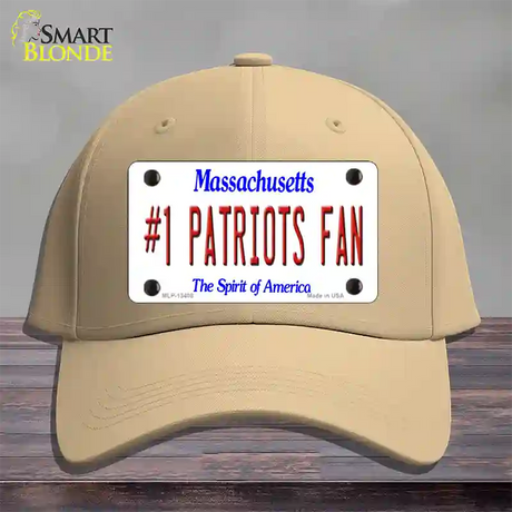 Number 1 Patriots Fan Novelty License Plate Hat Tag Cotton / Khaki