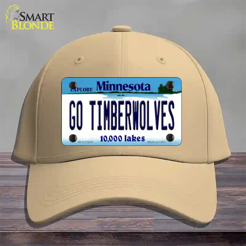 Go Timberwolves Novelty License Plate Hat Tag Cotton / Khaki