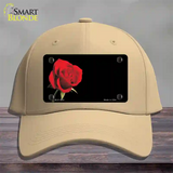 Rose Offset Novelty License Plate Hat Cotton / Khaki