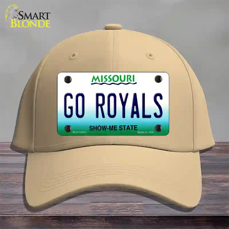 Go Royals Novelty License Plate Hat Tag Cotton / Khaki