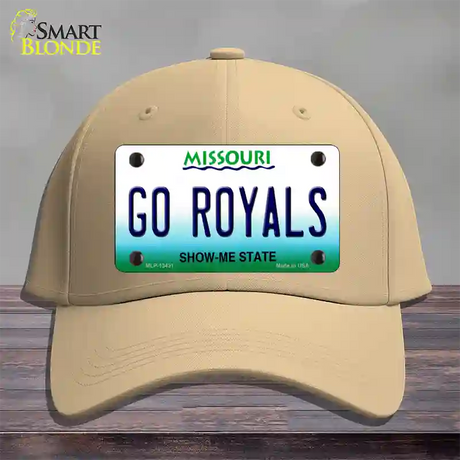 Go Royals Novelty License Plate Hat Tag Cotton / Khaki