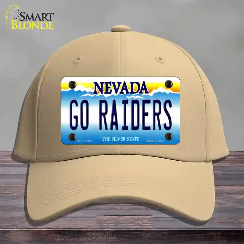 Go Raiders Nevada Novelty License Plate Hat Tag Cotton / Khaki