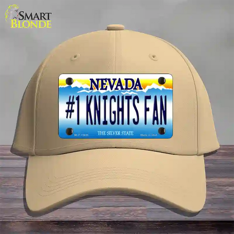 Number 1 Golden Knights Fan Novelty License Plate Hat Tag Cotton / Khaki