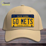 Go Mets Novelty License Plate Hat Tag Cotton / Khaki