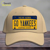 Go Yankees Novelty License Plate Hat Tag Cotton / Khaki