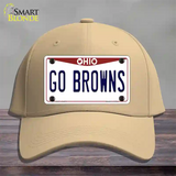 Go Browns Novelty License Plate Hat Tag Cotton / Khaki