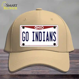 Go Indians Novelty License Plate Hat Tag Cotton / Khaki