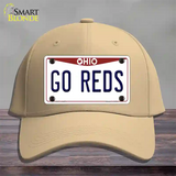 Go Reds Novelty License Plate Hat Tag Cotton / Khaki