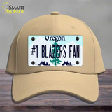 Number 1 Blazers Fan Novelty License Plate Hat Tag Cotton / Khaki