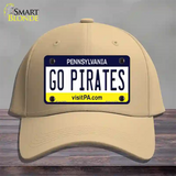 Go Pirates Novelty License Plate Hat Tag Cotton / Khaki