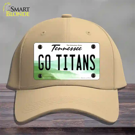 Go Titans Novelty License Plate Hat Tag Cotton / Khaki