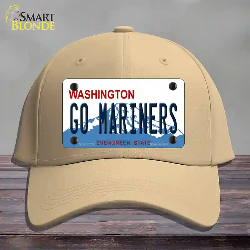 Go Mariners Novelty License Plate Hat Tag Cotton / Khaki