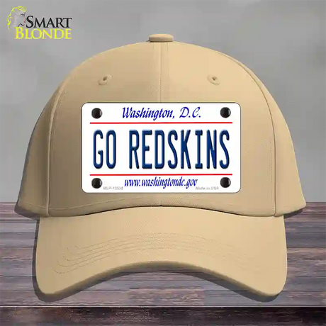 Go Redskins Novelty License Plate Hat Tag Cotton / Khaki