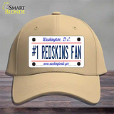 Number 1 Redskins Fan Novelty License Plate Hat Tag Cotton / Khaki