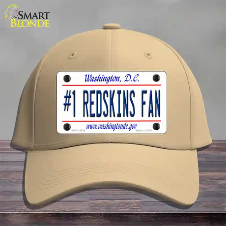 Number 1 Redskins Fan Novelty License Plate Hat Tag Cotton / Khaki