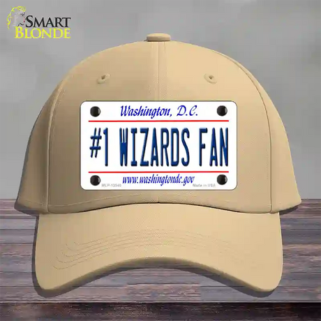 Number 1 Wizards Fan Novelty License Plate Hat Tag Cotton / Khaki