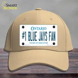 Number 1 Blue Jays Fan Novelty License Plate Hat Tag Cotton / Khaki