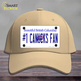 Number 1 Canucks Fan Novelty License Plate Hat Tag Cotton / Khaki