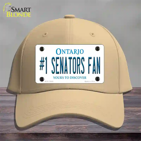 Number 1 Senators Fan Novelty License Plate Hat Tag Cotton / Khaki