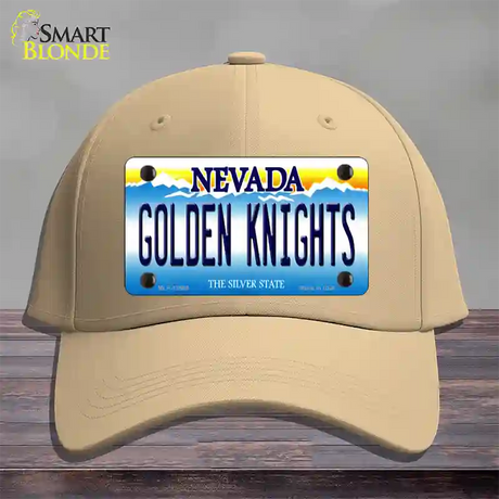 Golden Knights Novelty License Plate Hat Tag Cotton / Khaki