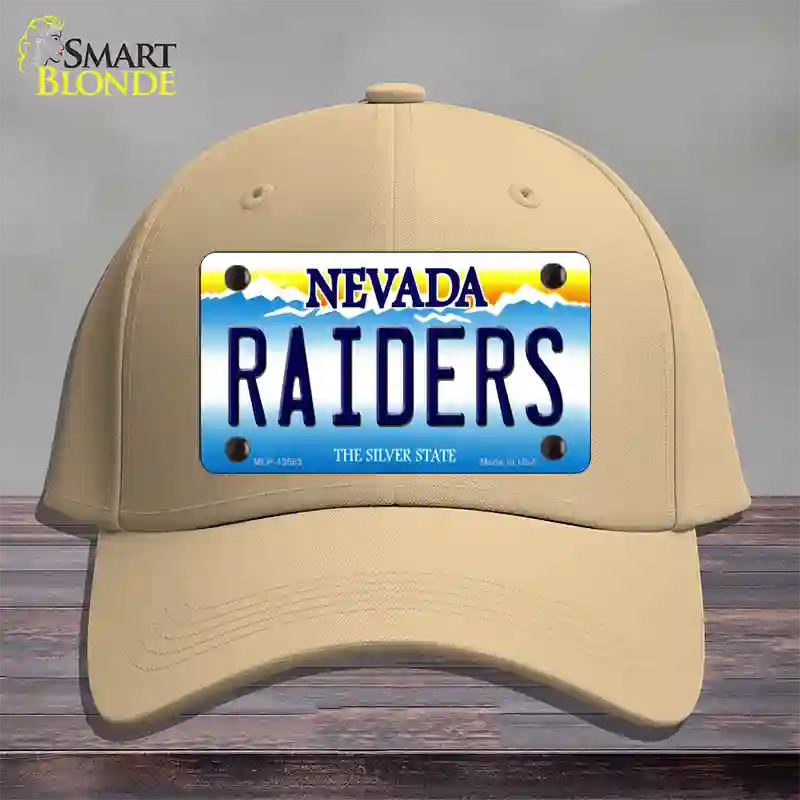 Raiders Nevada Novelty License Plate Hat Tag Cotton / Khaki