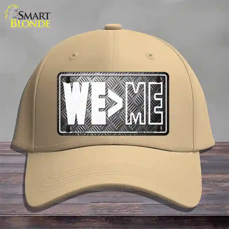 We Greater Than Me Novelty License Plate Hat Tag Cotton / Khaki