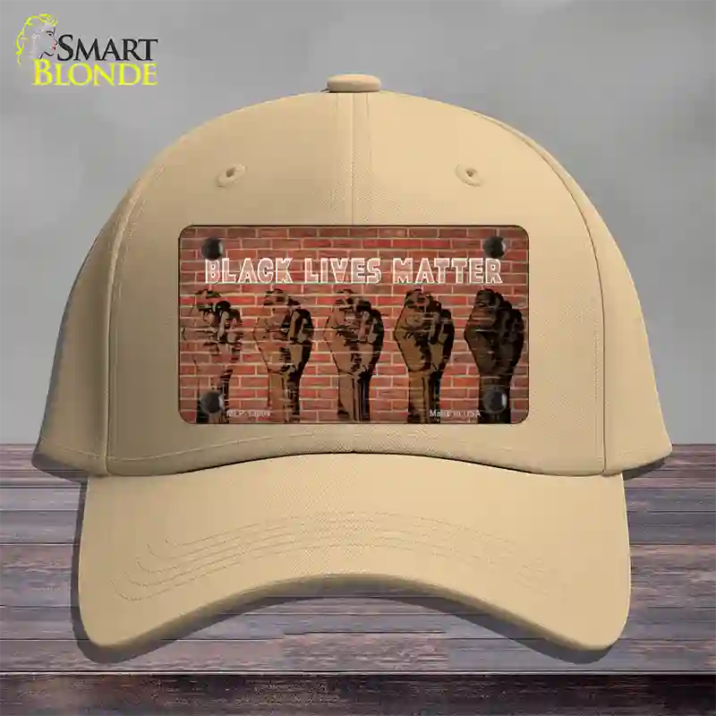 Black Lives Matter Fists Novelty License Plate Hat Tag Cotton / Khaki