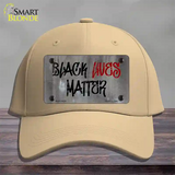 Black Lives Matter Concrete Novelty License Plate Hat Tag Cotton / Khaki