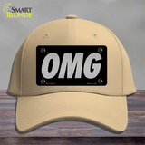 OMG Black Novelty License Plate Hat Tag Cotton / Khaki