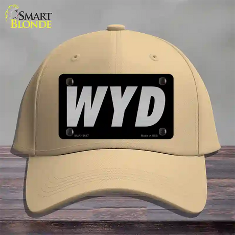 WYD Black Novelty License Plate Hat Tag Cotton / Khaki