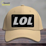 LOL Black Novelty License Plate Hat Tag Cotton / Khaki