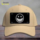 Happy Black Novelty License Plate Hat Tag Cotton / Khaki