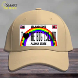 I Heart Big Island Novelty License Plate Hat Tag Cotton / Khaki