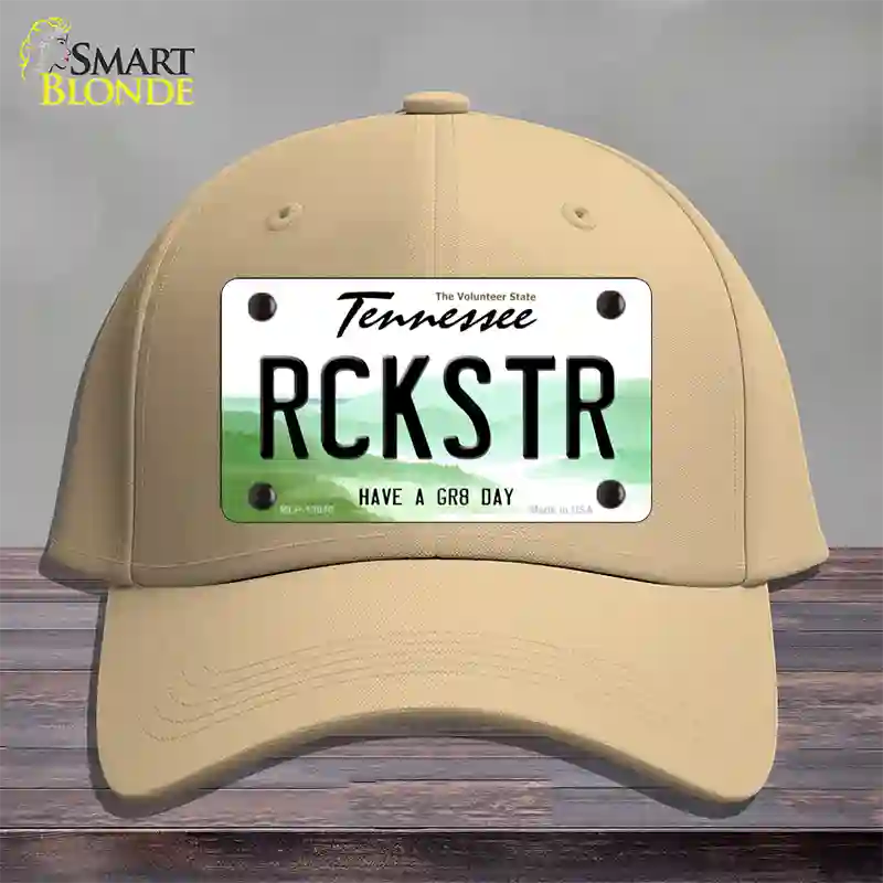 Rockstar Novelty License Plate Hat Tag Cotton / Khaki