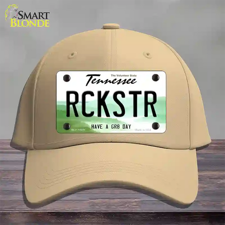 Rockstar Novelty License Plate Hat Tag Cotton / Khaki