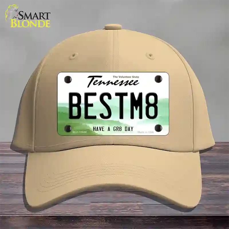 Best Mate Novelty License Plate Hat Tag Cotton / Khaki