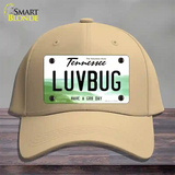 Love Bug Novelty License Plate Hat Tag Cotton / Khaki