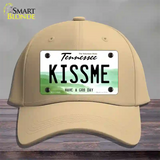 Kiss Me Novelty License Plate Hat Tag Cotton / Khaki