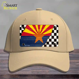 Arizona Racing Flag Novelty License Plate Hat Tag Cotton / Khaki