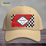 Arkansas Racing Flag Novelty License Plate Hat Tag Cotton / Khaki