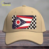 Ohio Racing Flag Novelty License Plate Hat Tag Cotton / Khaki