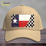 Texas Racing Flag Novelty License Plate Hat Tag Cotton / Khaki