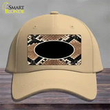 Snake With Black Center Oval Novelty License Plate Hat Cotton / Khaki