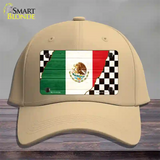 Mexico Racing Flag Novelty License Plate Hat Tag Cotton / Khaki