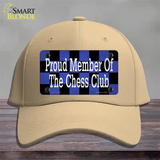 Chess Club Member Novelty License Plate Hat Tag Cotton / Khaki