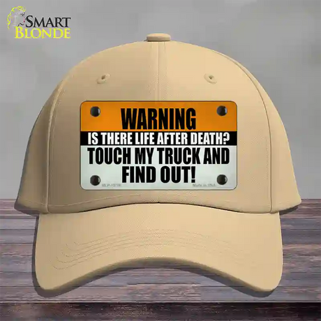 Dont Touch My Truck Novelty License Plate Hat Tag Cotton / Khaki